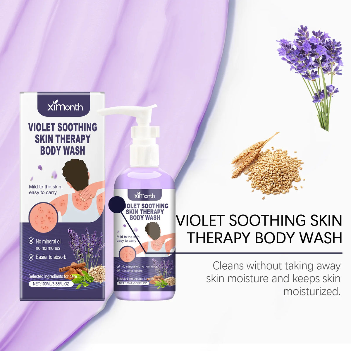 Violet Shower Gel – Nourishing Fragrant Body Wash 100ml Shower Gel PLUSH