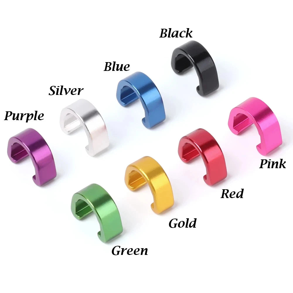 Aluminum C-Clip Brake Cable Guides for Road & MTB Bikes – 10pcs Bike Cable Clips PLUSH