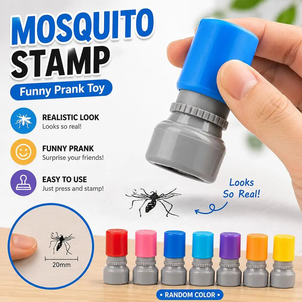 Funny Mosquito Stamp Gag Toy – Prank Ink Seal for Teens Novelty Gag Toy PLUSH