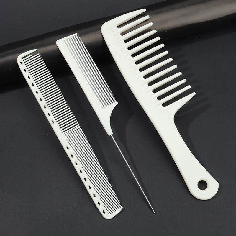 Wide-Tooth, Double-Sided & Steel Needle Comb Set – Anti-Static Hair Comb Set PLUSH