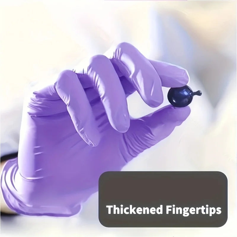 20pc Purple Nitrile Gloves 9-Inch | Latex-Free Powder-Free Disposable Nitrile Gloves PLUSH