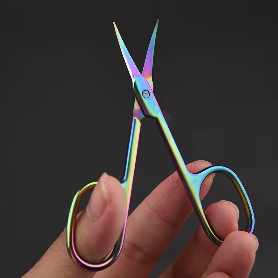 Rainbow Titanium Cuticle Scissors – Precision Stainless Steel Cuticle Scissors PLUSH