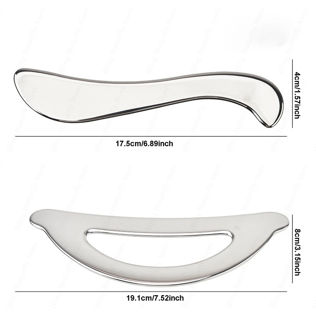 Stainless Steel Gua Sha Body Sculpting Tool Set | DUTRIEUX Gua Sha Massage Tool PLUSH