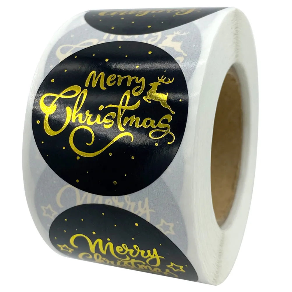 500pcs Hot Stamping Christmas Stickers – DIY Scrapbook Decals Christmas Craft Stickers PLUSH