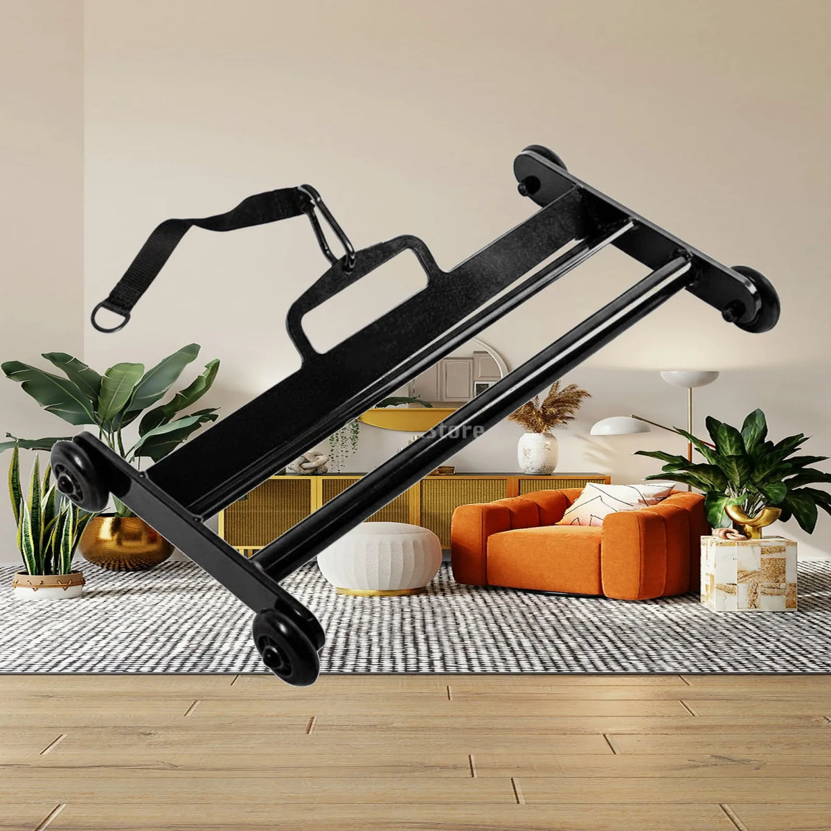 4-Wheel Core Roller Ab Machine – Steel Frame Home Gym Ab Roller Machine PLUSH