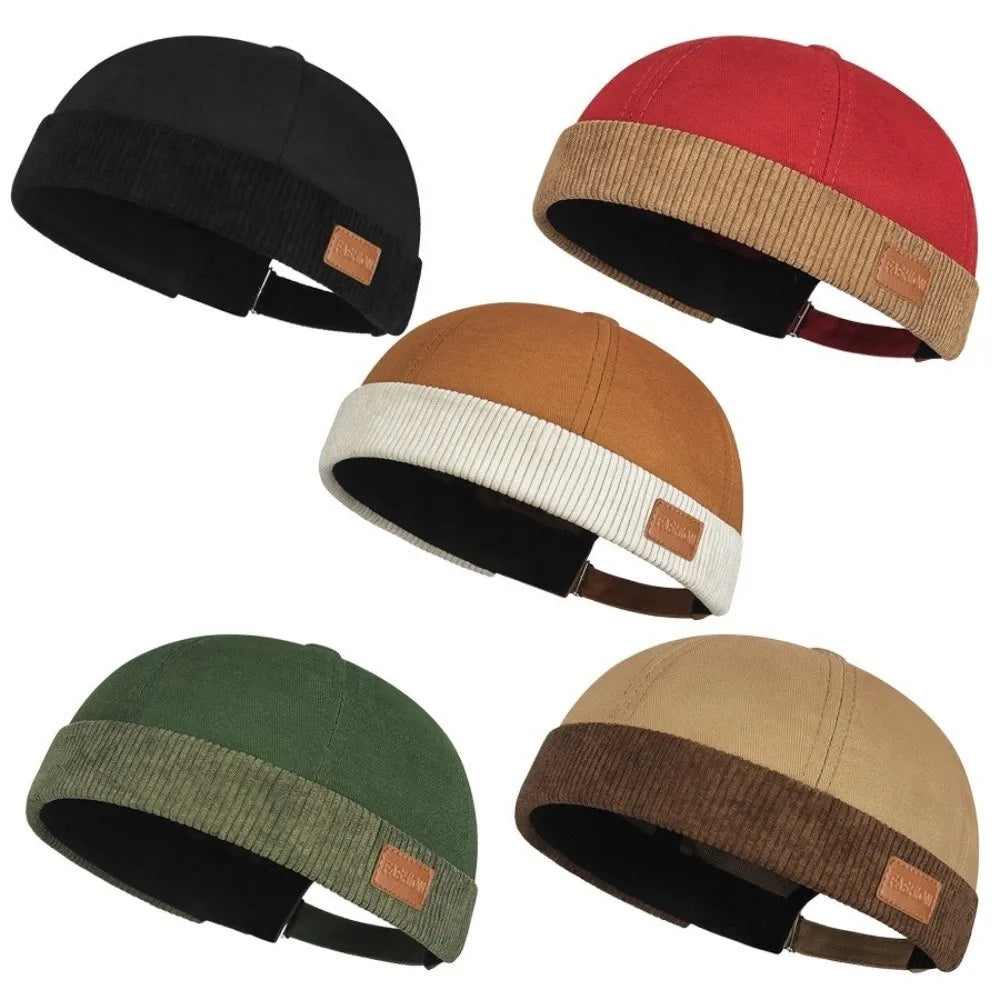 Corduroy Brimless Dome Cap – Adjustable Landlord Hat Brimless Dome Cap PLUSH