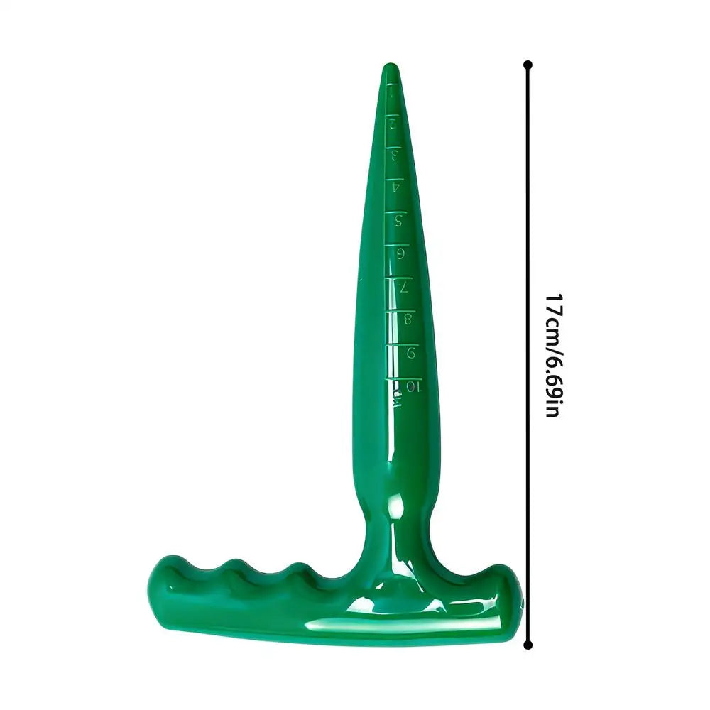 Dibbler Gardening Tool – Seedling Transplanter & Hole Punch Dibbler Garden Tool PLUSH Dark Green