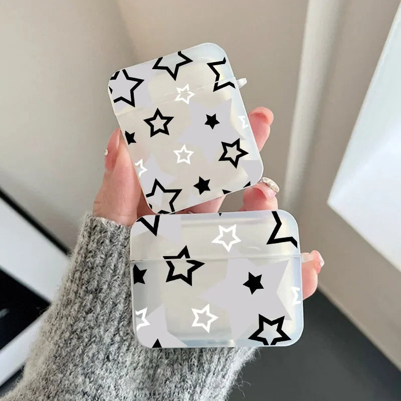 Korean Star Pattern AirPods Silicone Case – Fits 1 2 3 Pro 4th AirPods Silicone Case PLUSH