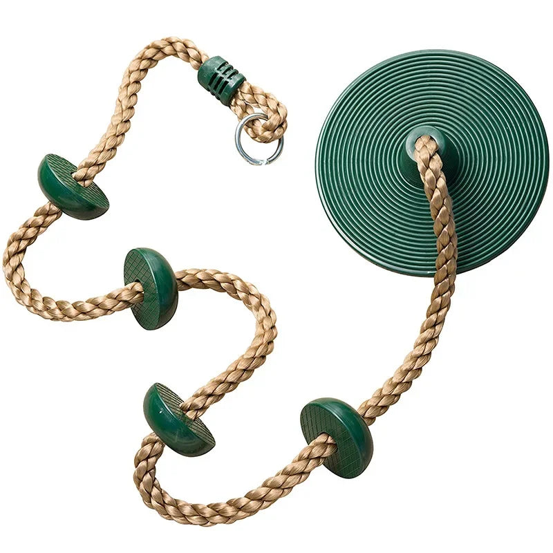 Kids Outdoor Climbing Toy – Disc Swing, Rings & Rope Set Kids Climbing Play Set PLUSH 02
