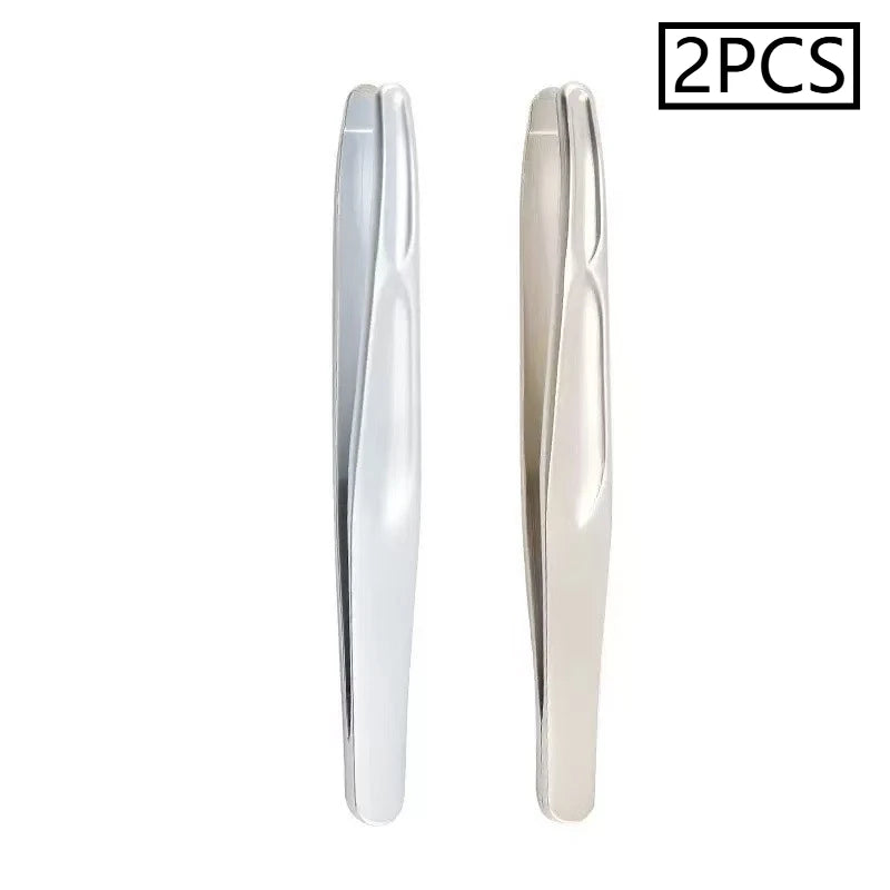 Stainless Steel Round Tip Eyebrow Tweezers | Precision Grip Eyebrow Tweezers PLUSH