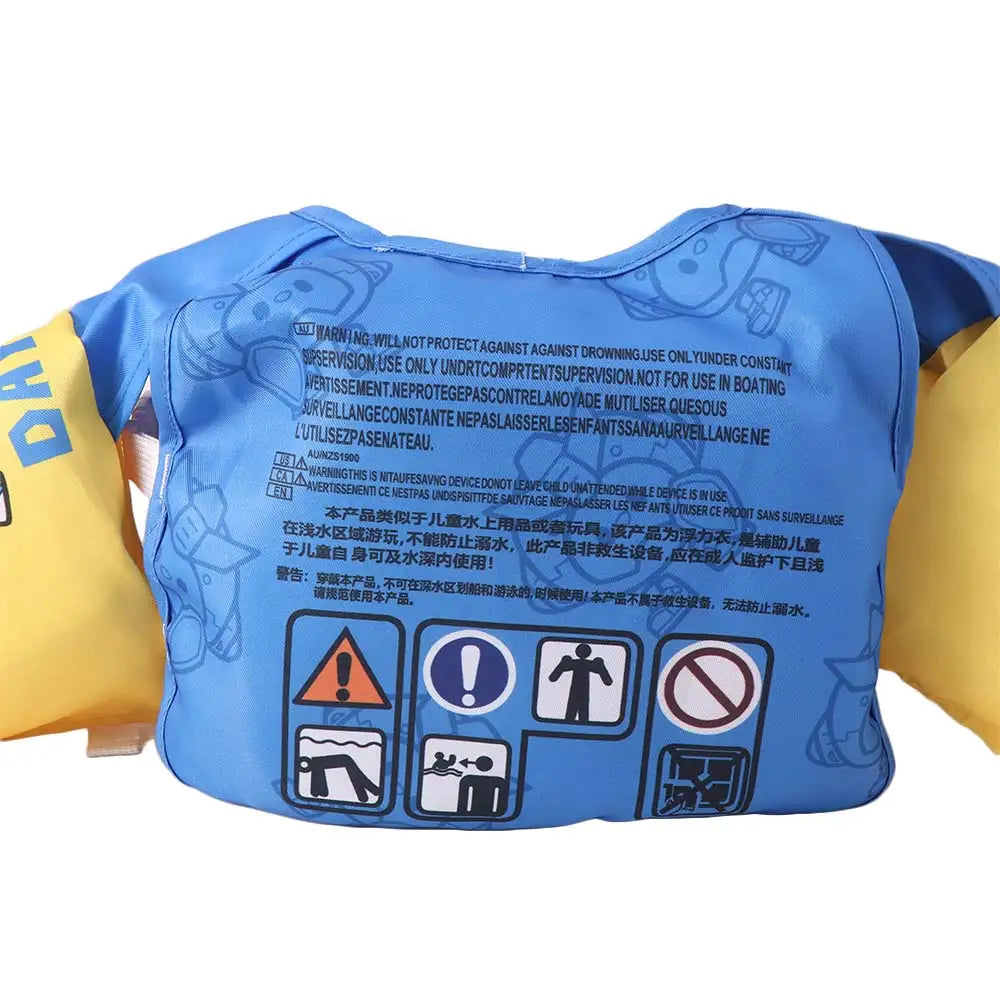 Kids Buoyancy Swim Vest – Adjustable Cartoon Float Jacket Kids Swim Vest PLUSH
