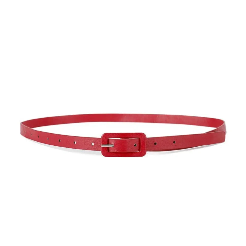 Women's Slim PU Leather Belt – Korean Style Candy Color Waistband PU Leather Belt PLUSH