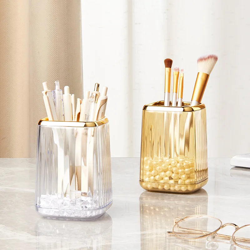 Desktop Makeup Brush Holder & Cosmetic Organizer Box Makeup Brush Organizer PLUSH