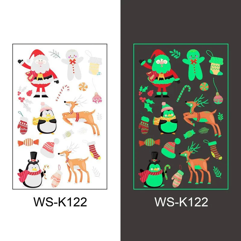 Glow in the Dark Temporary Tattoo Stickers – Halloween & Holiday Temporary Tattoo Stickers PLUSH 122