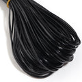 50 Yards 2mm Flat Faux Leather Cord – Multicolor DIY Crafts Leather Craft Cord PLUSH black