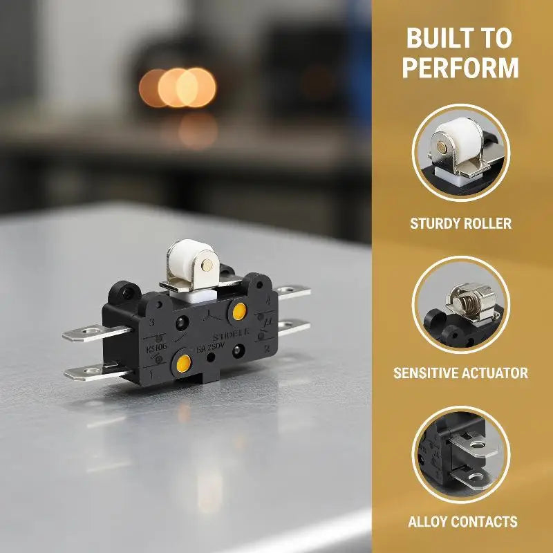 Micro Limit Switch 83106 Roller Lever 5A 250V – Long Lifespan Micro Limit Switch PLUSH