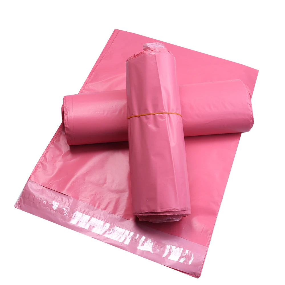 Pink Self-Adhesive Courier Bags | Waterproof Poly Mailers 10–50pcs Courier Packaging Bags PLUSH
