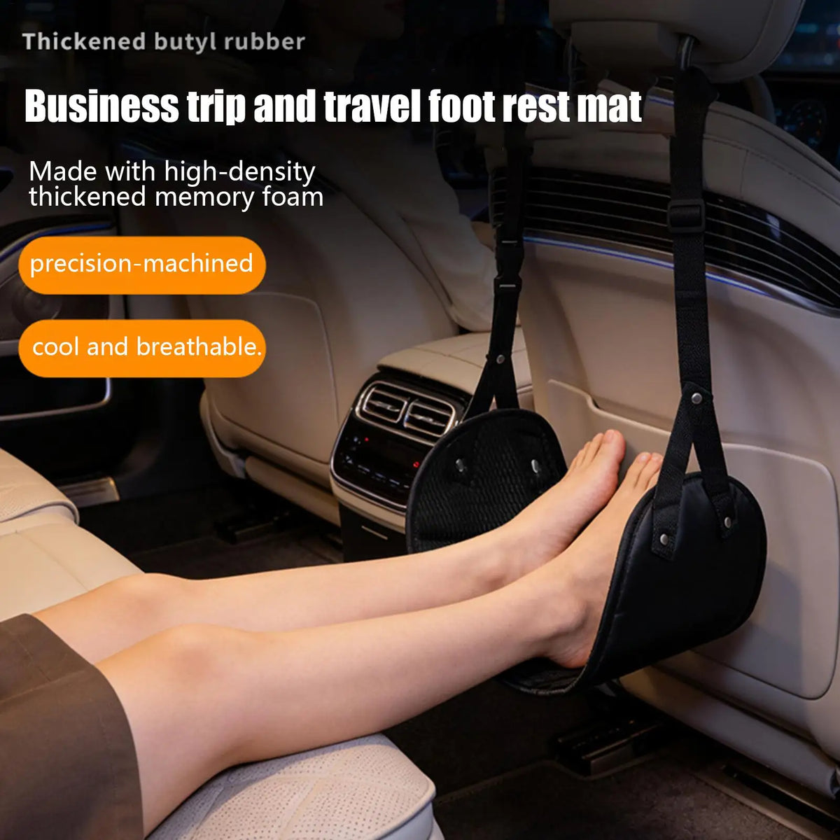 Adjustable Foot Hammock – Portable Leg Rest for Travel & Office Travel Foot Hammock PLUSH