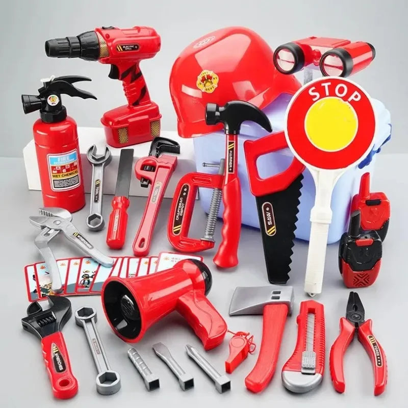 Kids Firefighter Pretend Play Set – Fire Safety Learning Toy Pretend Play Set PLUSH