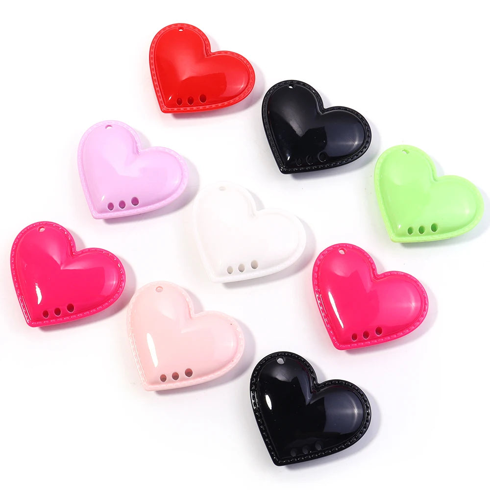 2pcs Large Acrylic Heart Pendant Charms – DIY Jewelry Making Jewelry Charms PLUSH