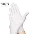 White Nitrile Disposable Gloves 30/60pcs – Waterproof Cleaning Disposable Cleaning Gloves PLUSH 30PCS L
