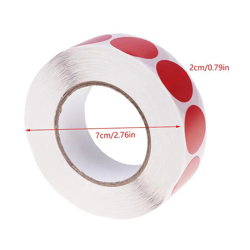 0.75" Color-Coded Adhesive Dot Labels 1000pcs – Archery Training Archery Training Labels PLUSH