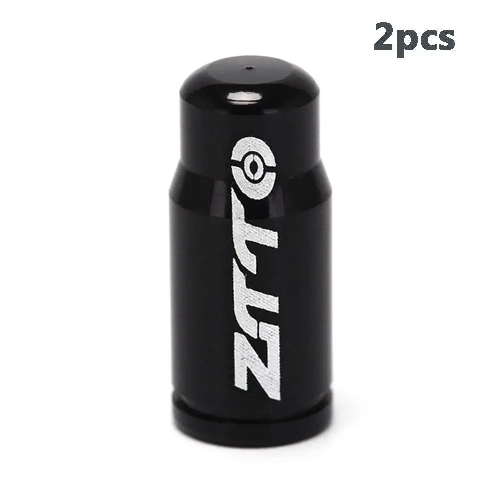 Aluminum Presta Valve Caps for Mountain Bikes – 2pcs Bicycle Valve Caps PLUSH black