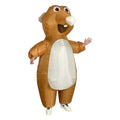 Inflatable Mouse Costume Full Body Jumpsuit – Adult Halloween Inflatable Costume PLUSH Brown ONE SIZE