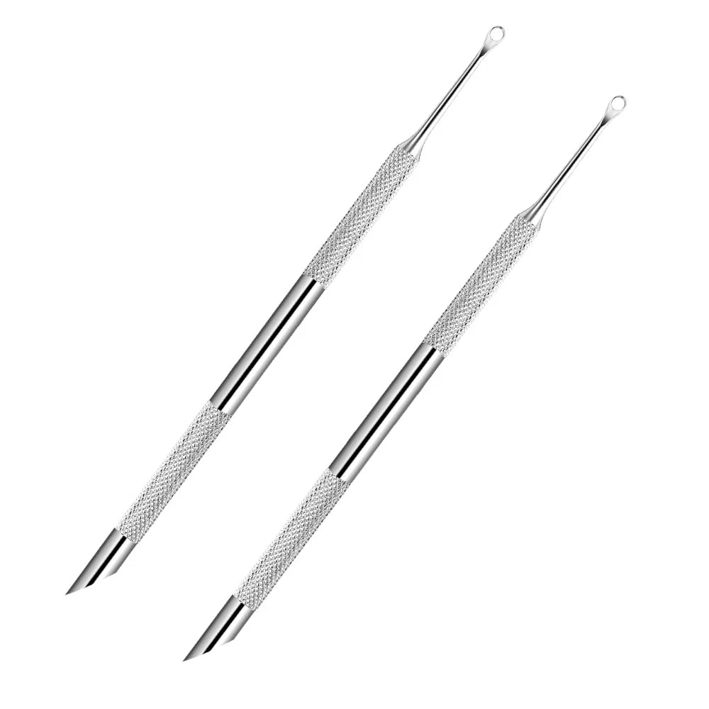 Double-Ended Stainless Steel Cuticle Pusher | Manicure Tool Cuticle Pusher PLUSH Silvery 2 PCS
