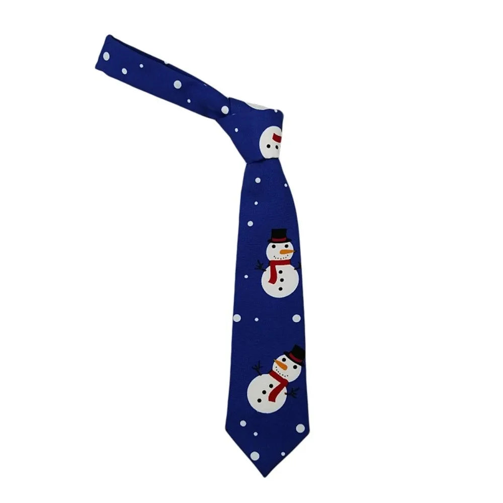Men's Christmas Novelty Necktie – Santa, Snowflakes & Xmas Novelty Necktie PLUSH Style 3