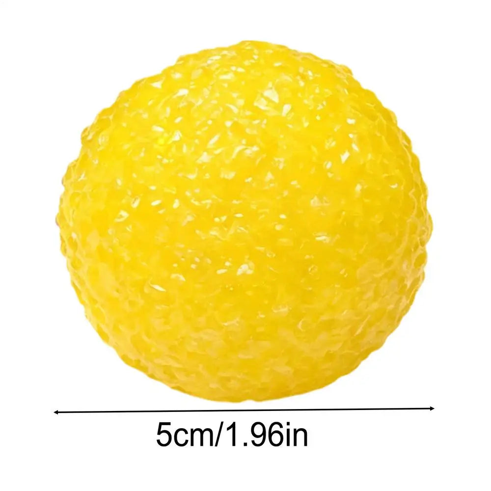 Sensory Slushie Squeeze Fidget Ball – Crunchy Crackling Toy Sensory Fidget Toy PLUSH Yellow