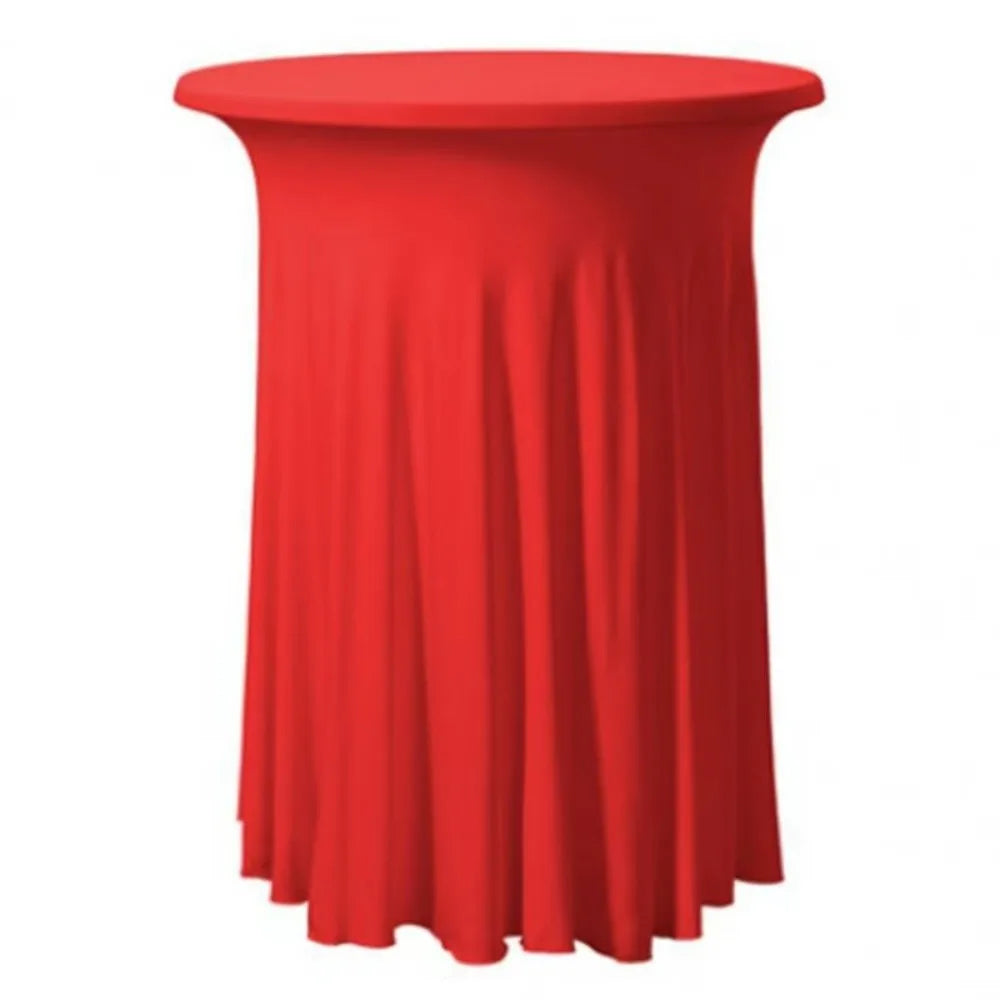 Stretch Round Tablecloth Elastic Bar Table Cover & Skirt Stretch Table Cover PLUSH D-23.62x43.31in