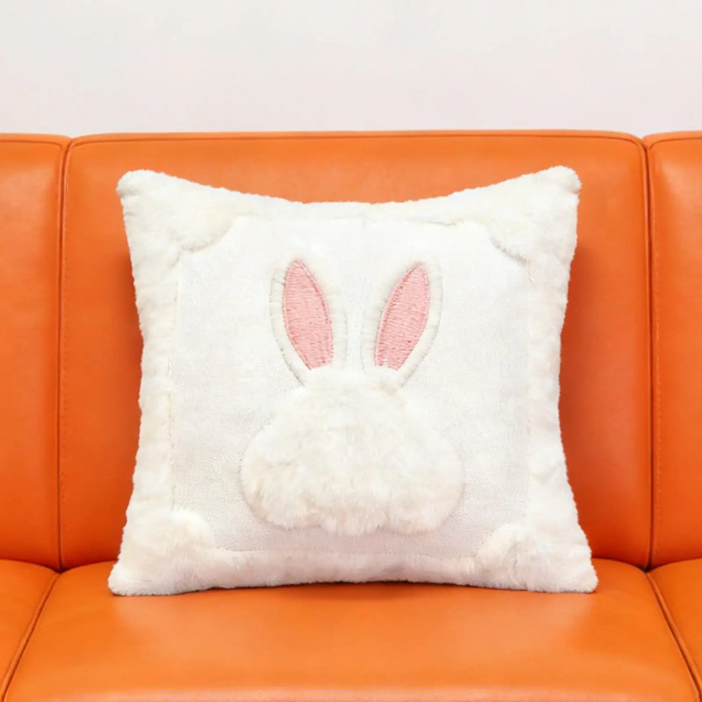 Easter Rabbit Plush Pillow Cover 45x45cm – Spring Bunny Cushion Decorative Pillow Cover PLUSH