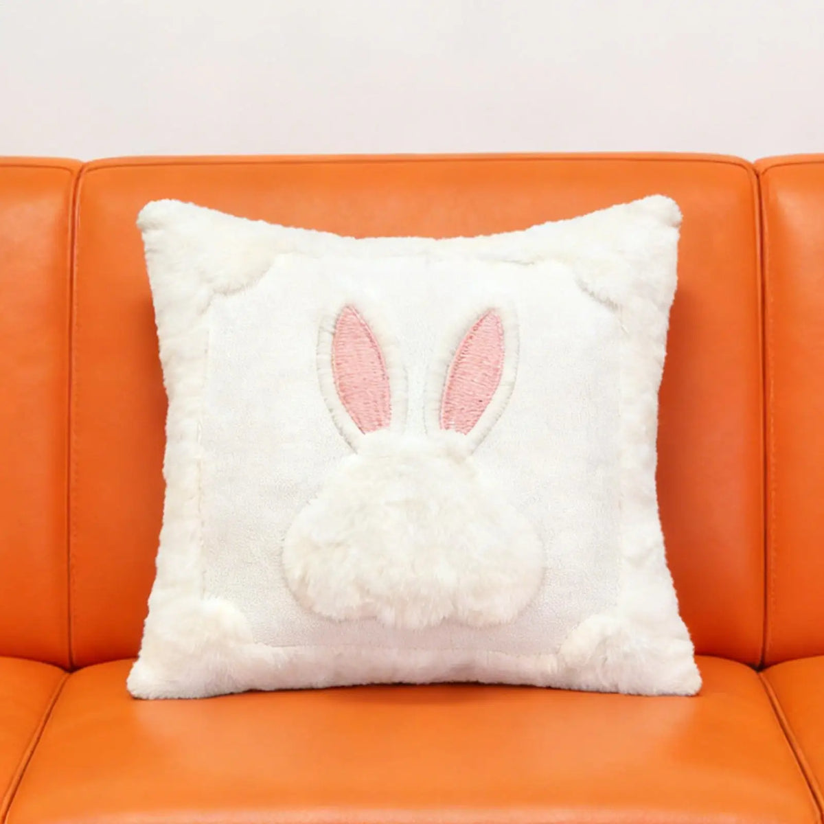 Easter Rabbit Plush Pillow Cover 45x45cm – Spring Bunny Cushion Decorative Pillow Cover PLUSH