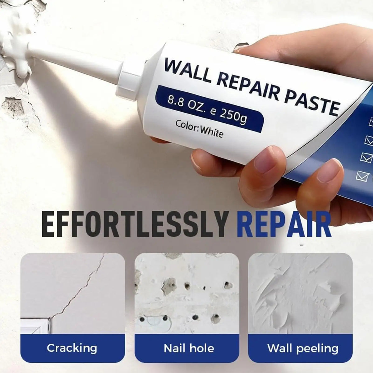 Drywall Repair Kit – Wall Hole & Crack Filling Paste + Scraper Wall Repair Kit PLUSH