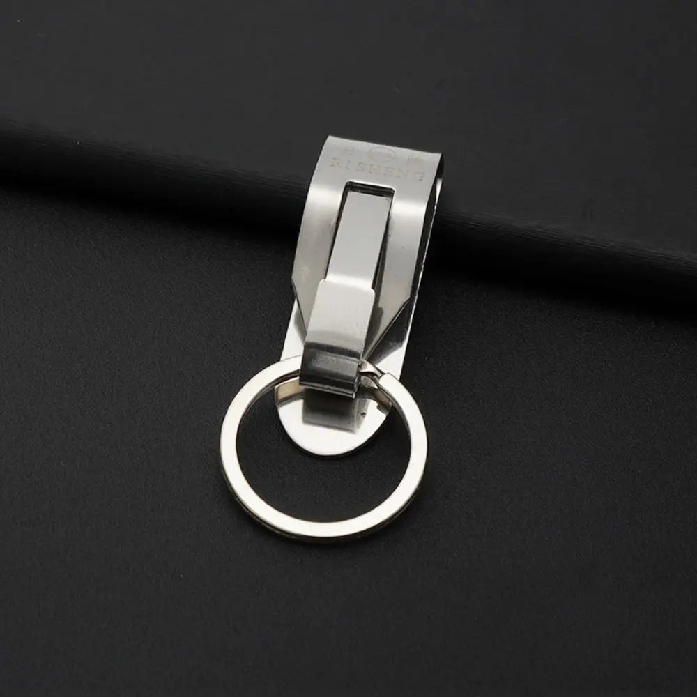 Stainless Steel Quick Release Belt Keychain Clip & Key Ring Belt Key Clip PLUSH Style 3