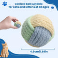 Interactive Cat Ball Toy – Cotton Rope Bell Chew Toy for Cats Cat Chew Toy PLUSH Mixed Color