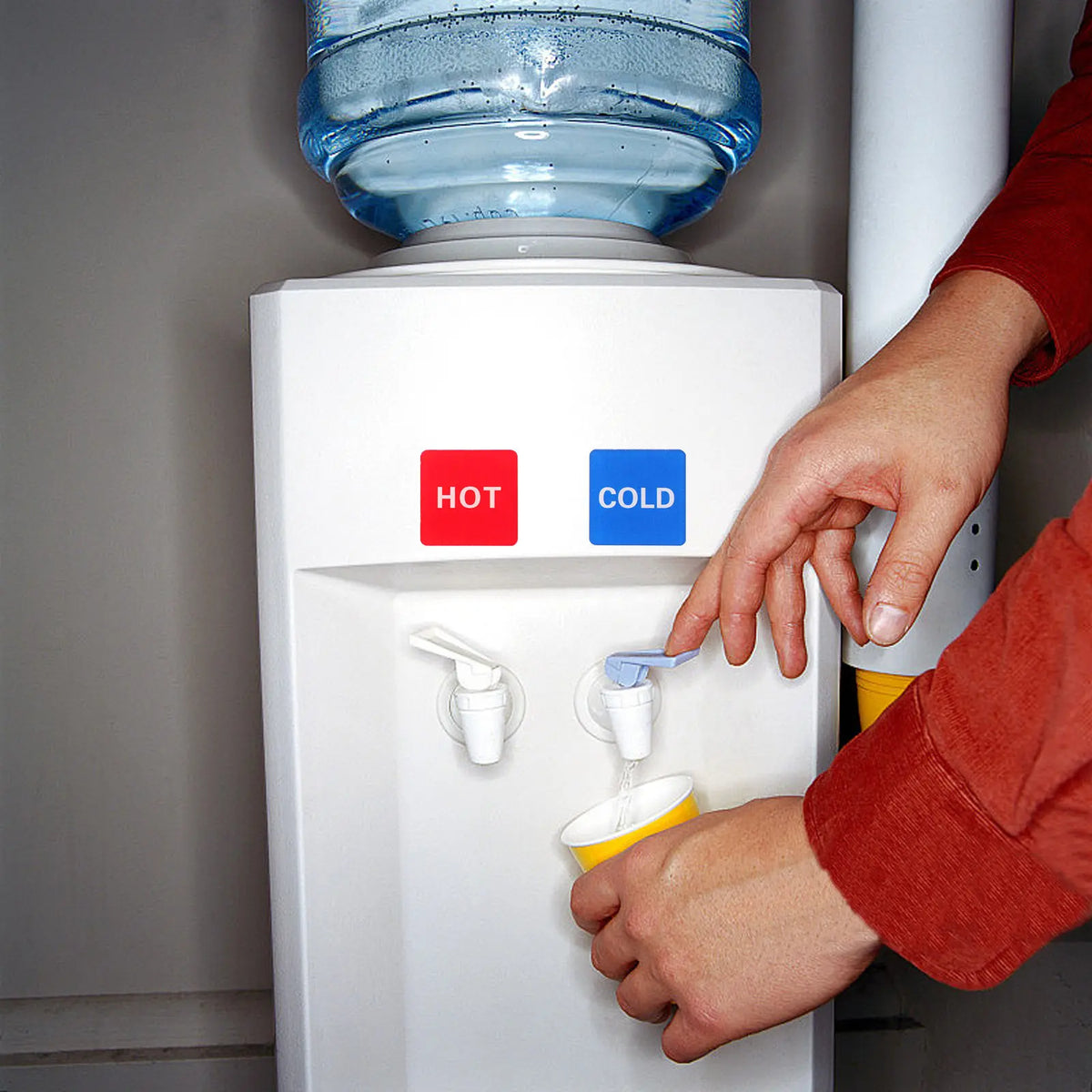 Hot & Cold Faucet Stickers – 6 Pairs Waterproof Acrylic Labels Faucet Label Stickers PLUSH other