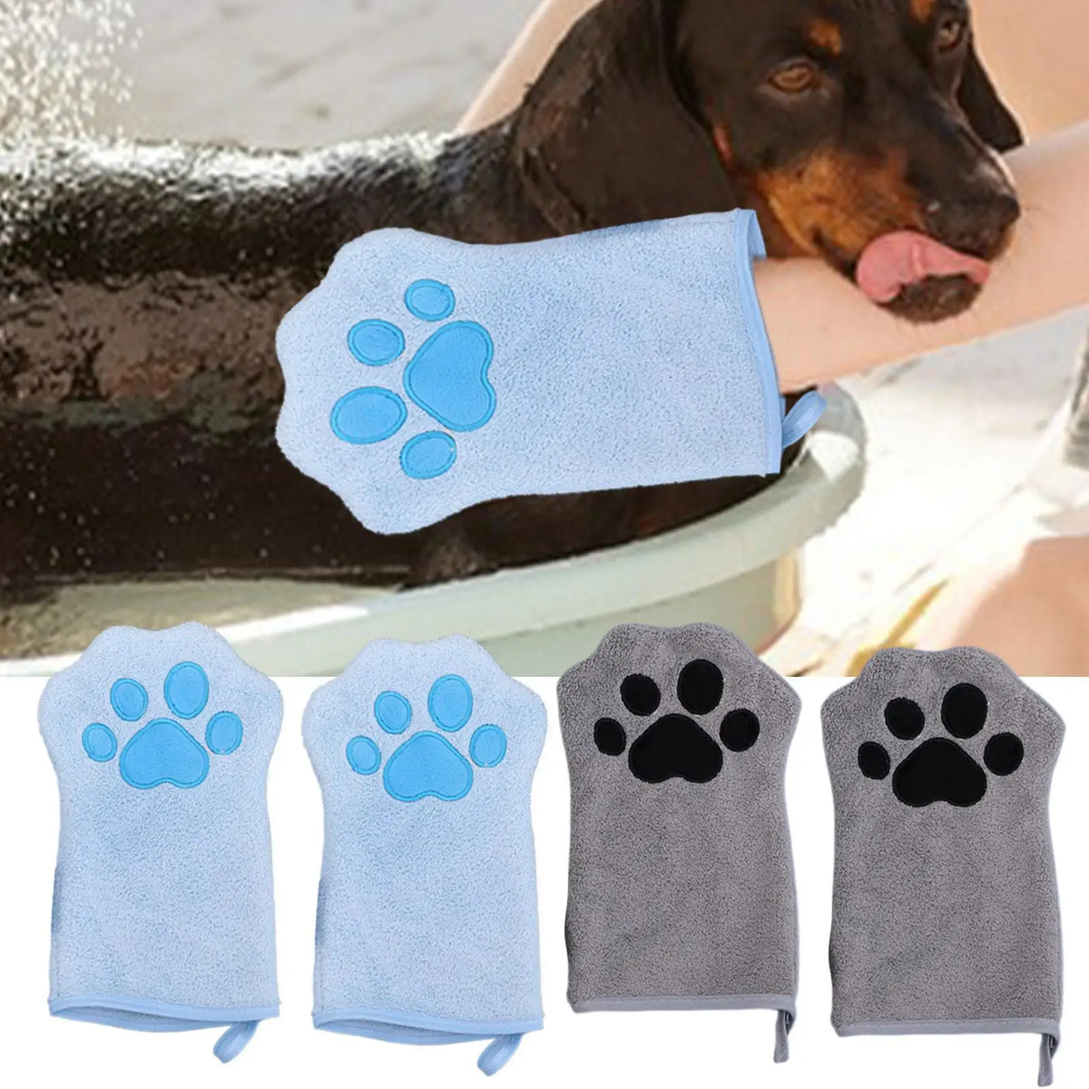 Pet Grooming Gloves – Quick-Drying Bath Mitts for Dogs & Cats Pet Grooming Gloves PLUSH