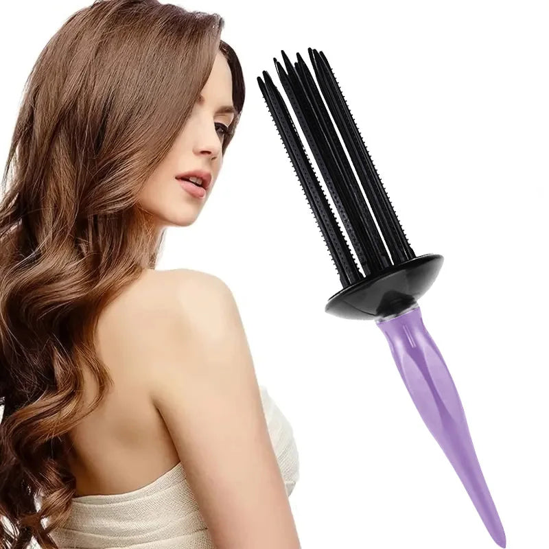 Professional Round Hair Brush – Curling & Volumizing Tool Round Hair Brush PLUSH Purple2