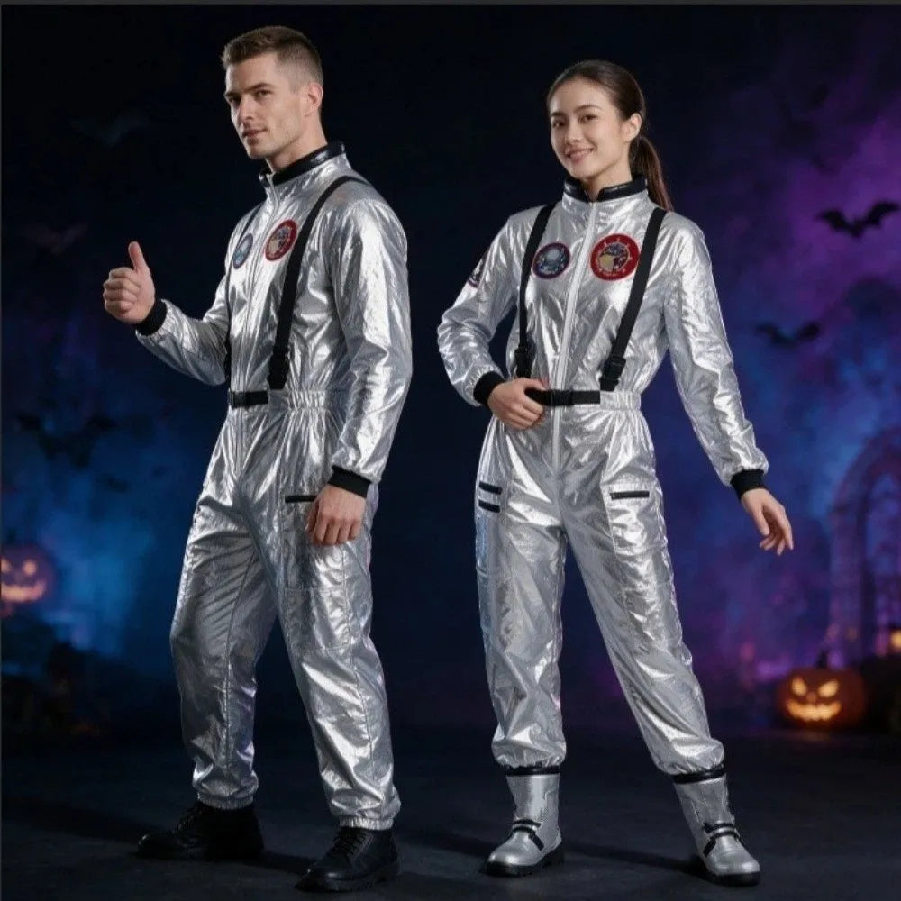 Halloween Astronaut Costume Jumpsuit | Adult Spaceman Suit S–2XL Halloween Costume PLUSH