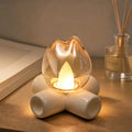 LED Simulated Flame Campfire Night Light – USB Rechargeable LED Night Light PLUSH warm color