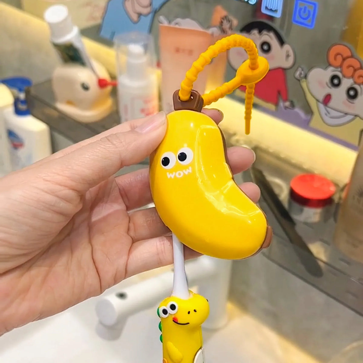 Banana Toothbrush Cap & Toothpaste Storage Box for Travel Toothbrush Travel Case PLUSH
