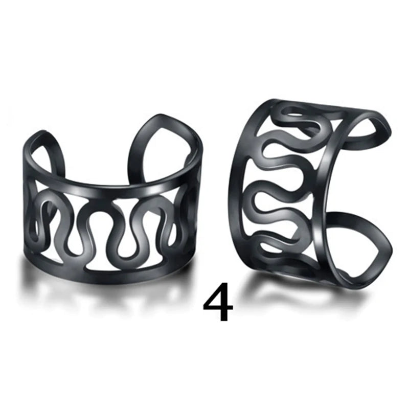 Gold Dreadlock Hair Rings, Beads & Ear Clips – 1-12pcs Hair Jewelry Cuffs PLUSH No.14 Black-4 1pc