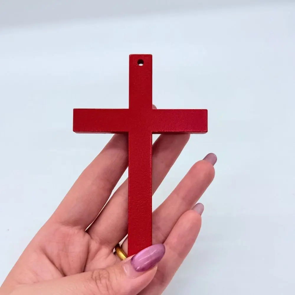 Wood Cross Pendant Choker – Y2K Gothic Punk Necklace Pendant Choker Necklace PLUSH