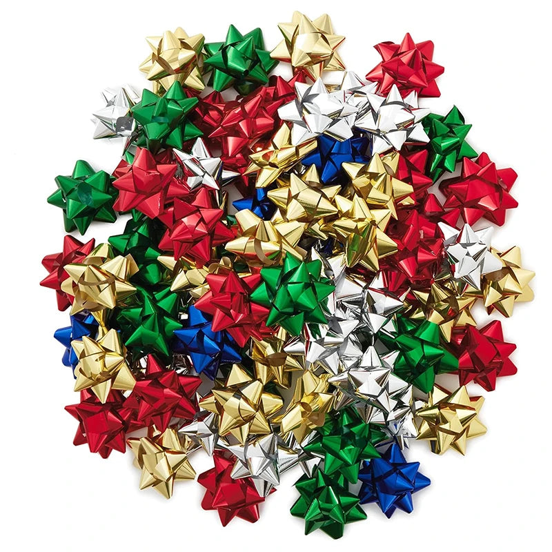 Metallic 3D Star Gift Box Decorations 12/24/36pcs – Ornaments Gift Box Decoration PLUSH Multicolor 36PCS