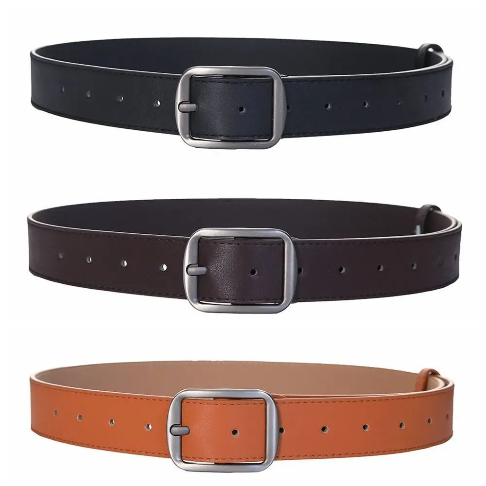 Unisex PU Leather Retro Square Buckle Belt – BF Style PU Leather Belt PLUSH