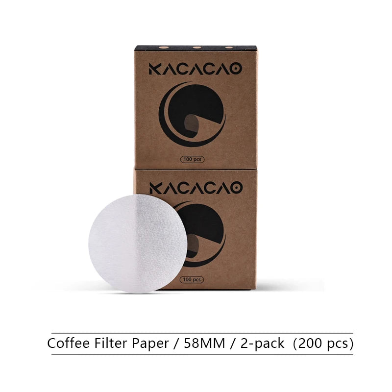 KACACAO Espresso Paper Filters 51/53/58mm – 100pcs Puck Screen Espresso Filter Paper PLUSH 58mm-200pcs