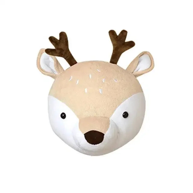 Plush Animal Head Wall Mount – Nursery & Kids Room Decor Plush Wall Mount PLUSH deer
