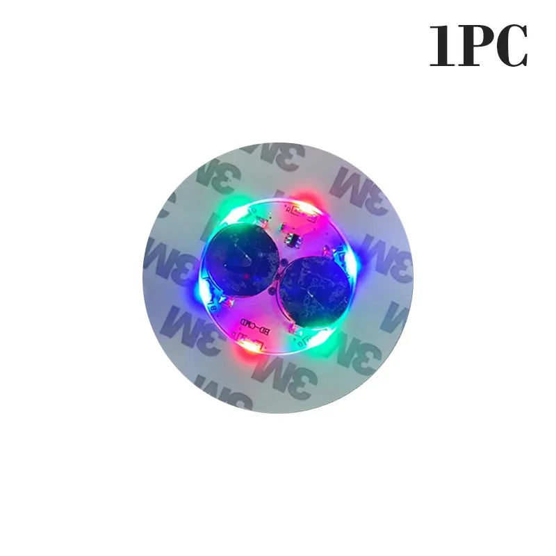 150pcs LED Luminous Coaster Stickers for Bar, Drinks & Bottles LED Party Coasters PLUSH Colorful-1PCS 6cm